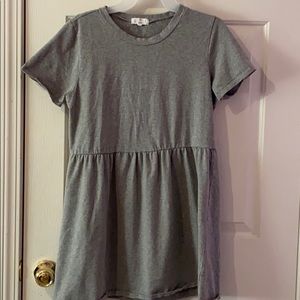 Babydoll grey short sleeve dress